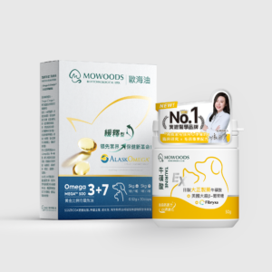 蘑菇生技歐海油＋牛磺酸官方組合商品圖，Omega 3-7 搭配牛磺酸 EX，心臟保健與免疫力調節犬貓營養補充