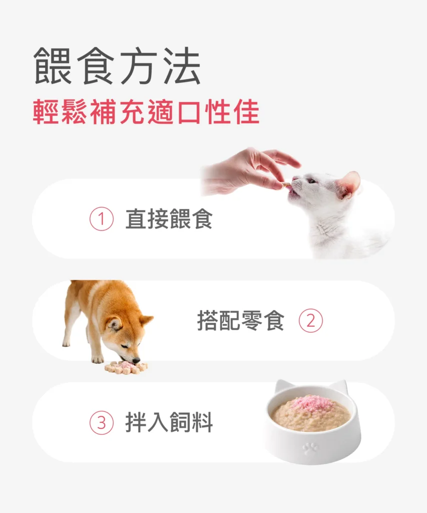 愛泌利 泌尿道益生菌 餵食方式 直接餵食 拌入飼料