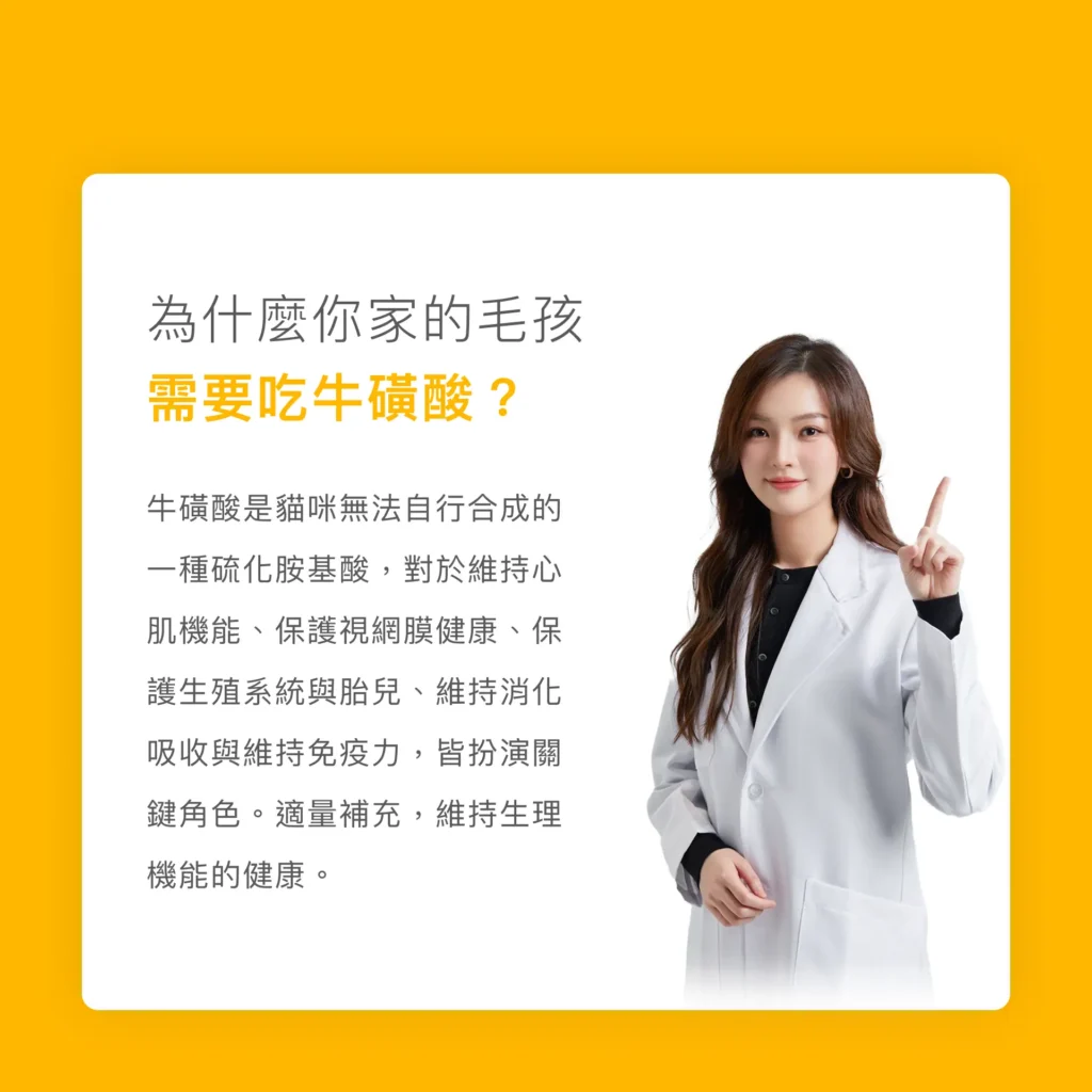 專業說明寵物牛磺酸對狗貓心臟與視力健康的重要性